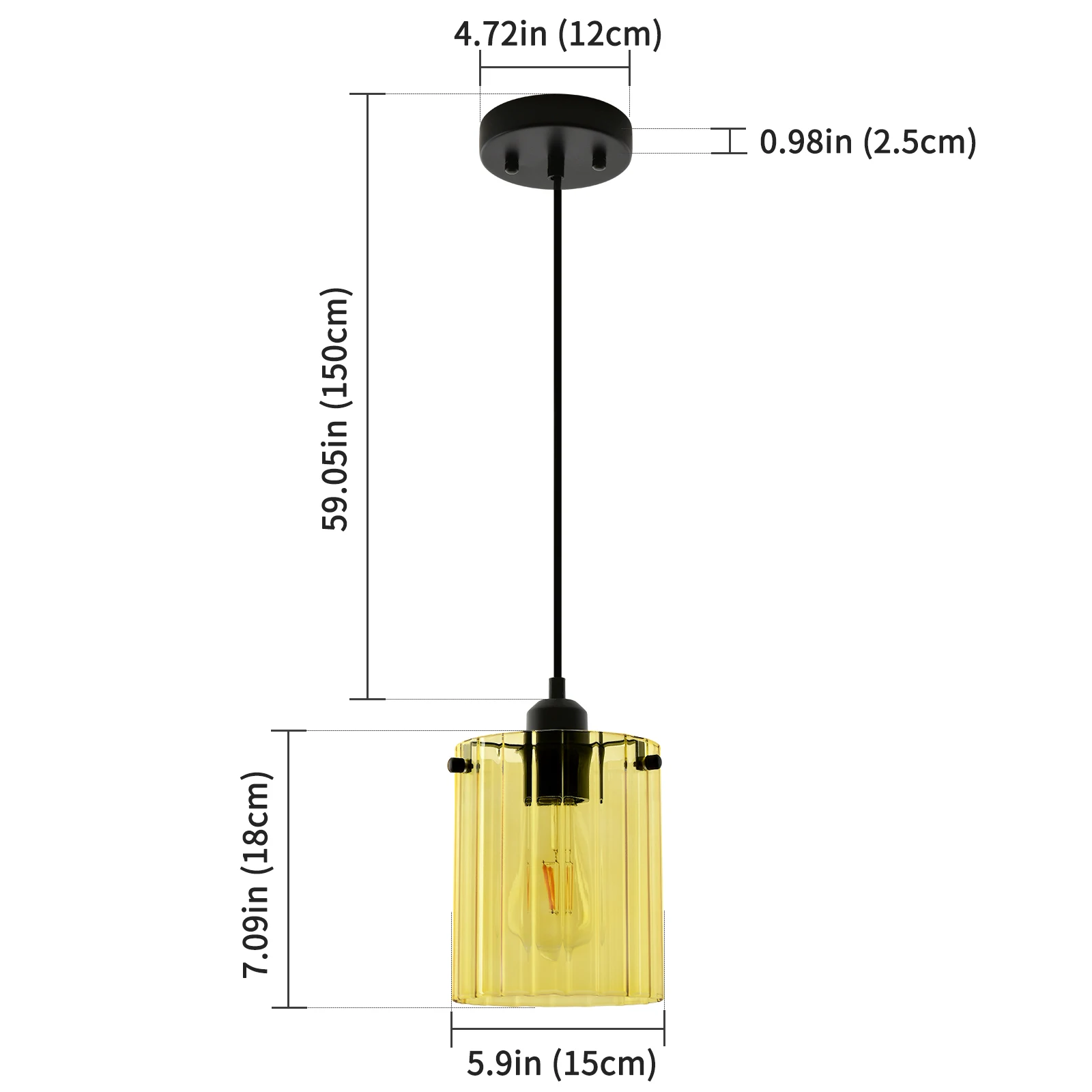 Modern Pendant Light, Glass Pendant Kitchen Island Light Hanging Ceiling Light Fixture For Dining Room Hallway Living Room