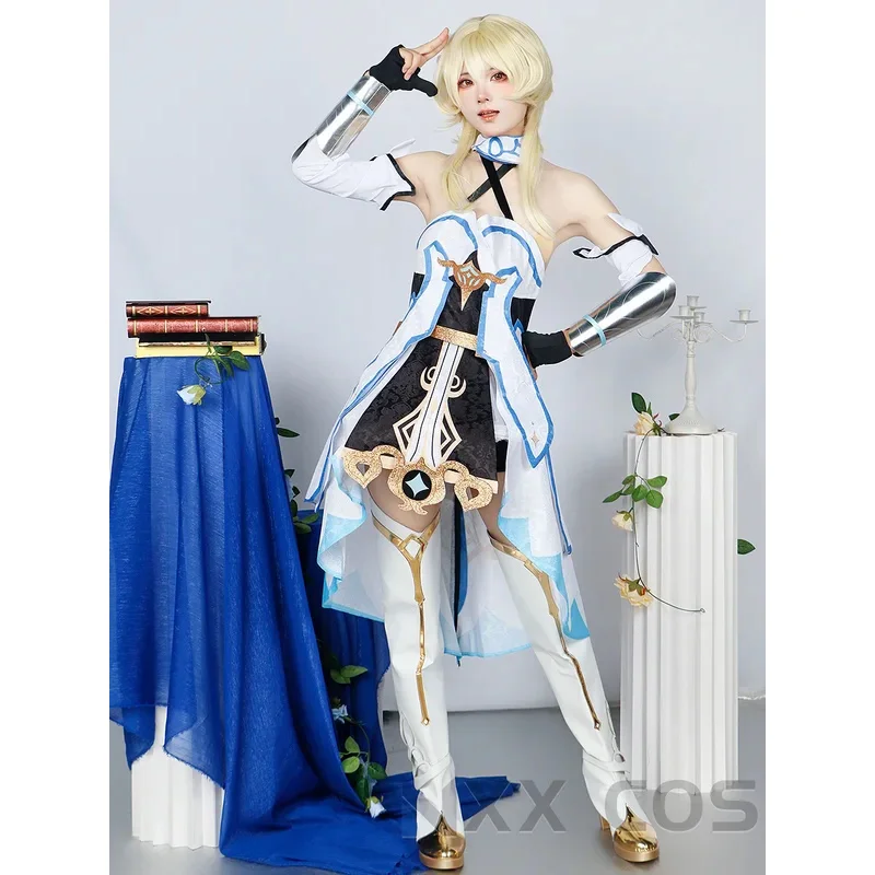 Genshinimpact Lumine costume cosplay rode play Comic Con dress Hallowmas Party parrucche animazione prop