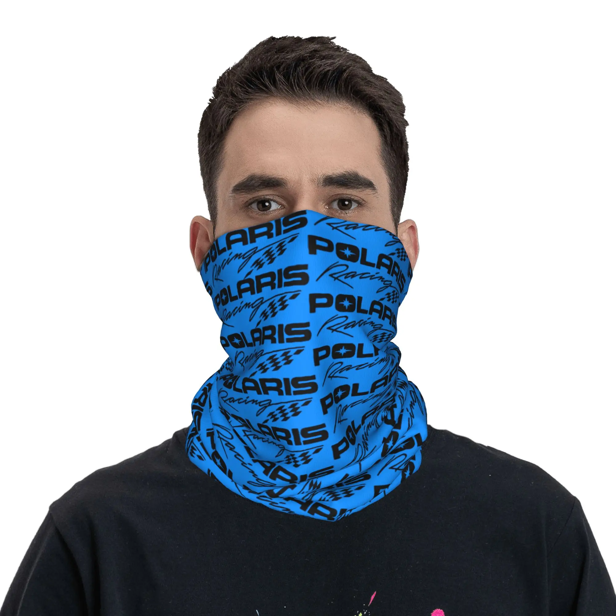 Custom P-Polaried Bandana Winter Neck Warmer Men Windproof Wrap Face Scarf for Ski Motor Racing Sport Car Gaiter Headband