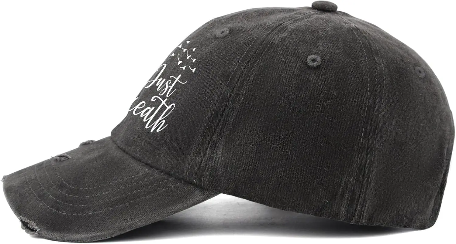 قبعة Dandelion Just Breath للنساء قبعة بيسبول جمالية مغسولة