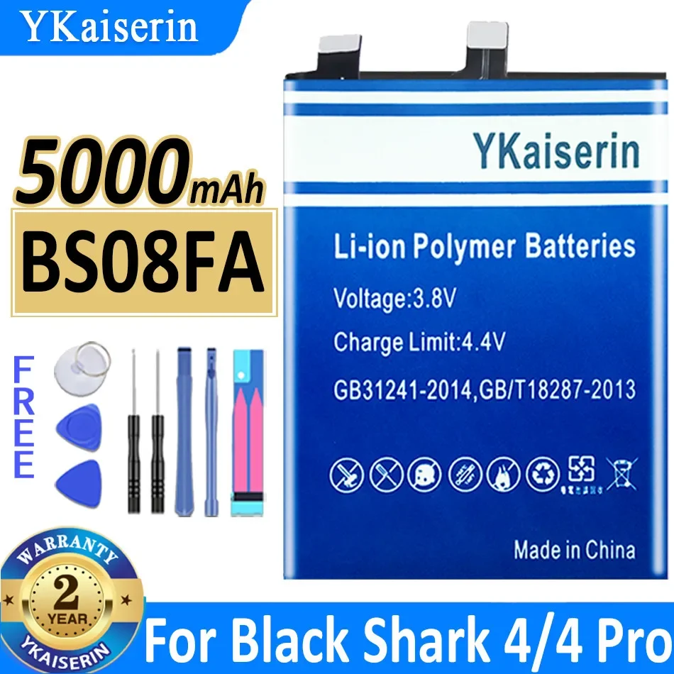 YKaiserin BS08FA Replacement Battery For Xiaomi Black Shark 4 pro 5000mAh Lithium Phone Bateria