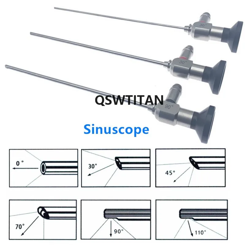 HD Medical Surgical Industrial Rigid Endoscope Sinusoscope 2.7 4mm 30 70 0 degree Endoscopy Sinusoscopy sheath Camera