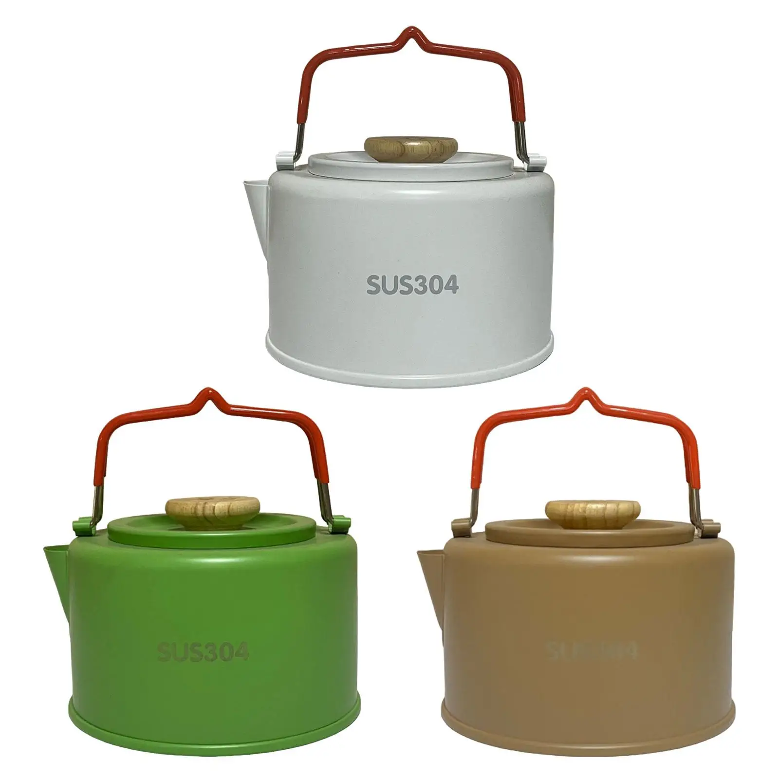 

Camping Kettle 1.2L 304 Stainless Steel Portable for Hiking Picnic Traveling