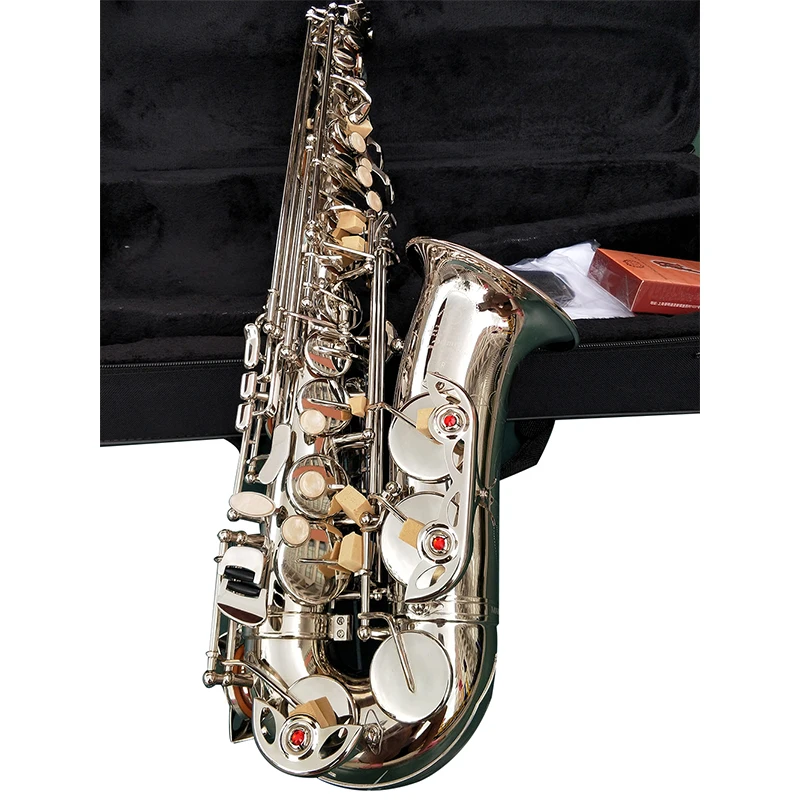 High Quality Classic Mark Model Alto Eb Tune Saxophone Nickel Plated E Flat Sax With Case Mouthpiece Reeds Straps Professional