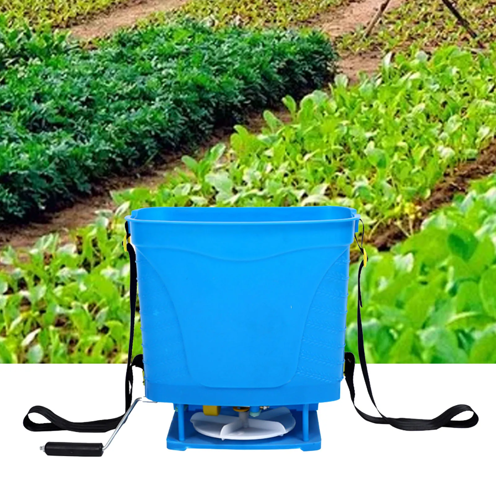 Manual Manure Spreader Hand Crank Seeder Corn and Vegetable Fertilizing Tool for Garden Knapsack Fruit Trees Vegetables Farm