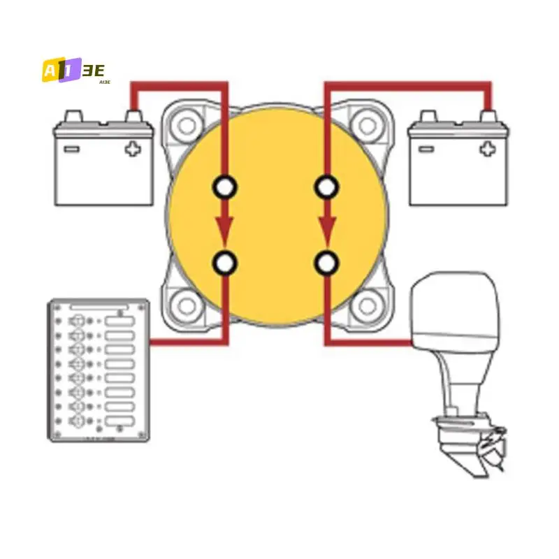 

A03E-5511E Dual Circuit Plus Battery Rotary Switch Isolators Disconnect 12V-32V 350 Amp E-Series For Car Truck Ship Speedboat Du