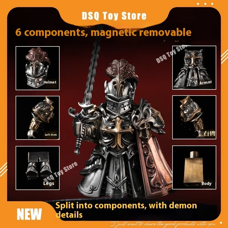 

Paladin Metal Toy Crusader Figure Model Magnetic Detachable Desktop High-End Decorative Ornaments Figure Gift For A Few Days