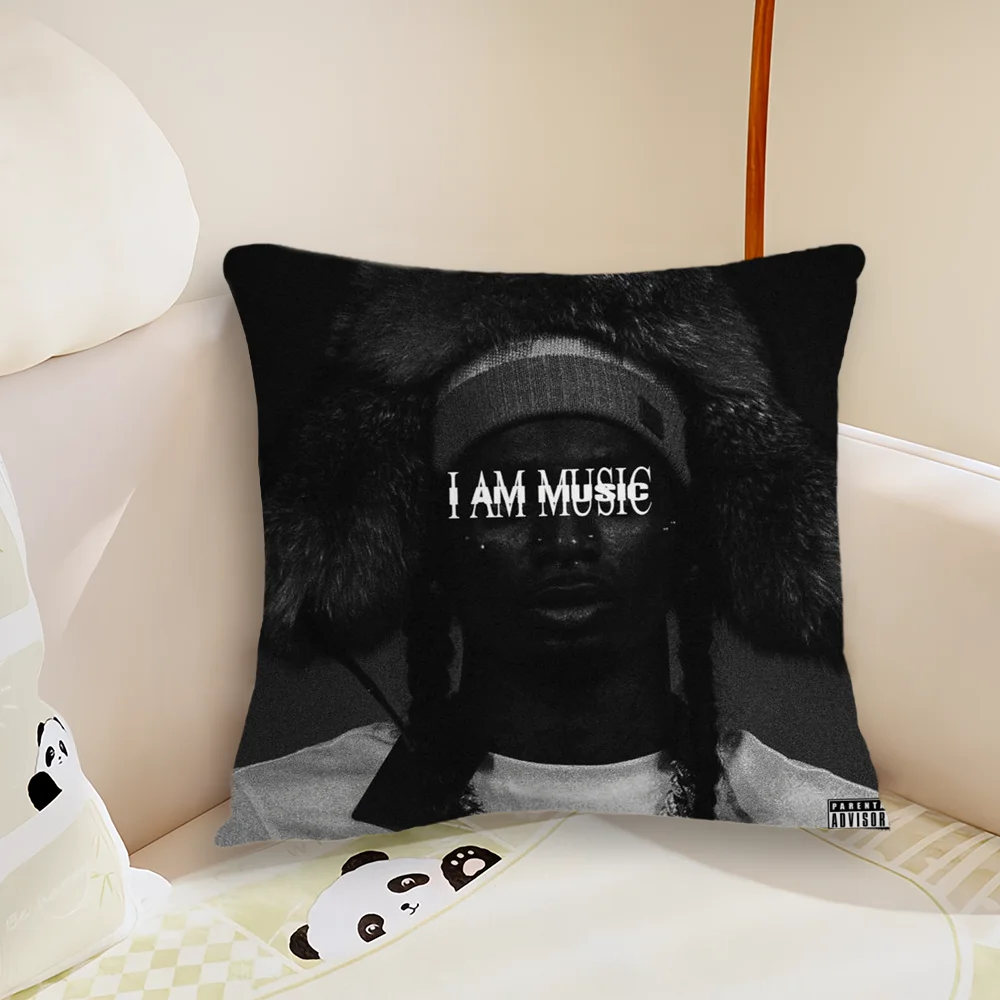 Rapper P-Playboi carti I am music Pillow Case Living Room Sofa Cushion Cover Suitable For Home Bedroom Room Decoration