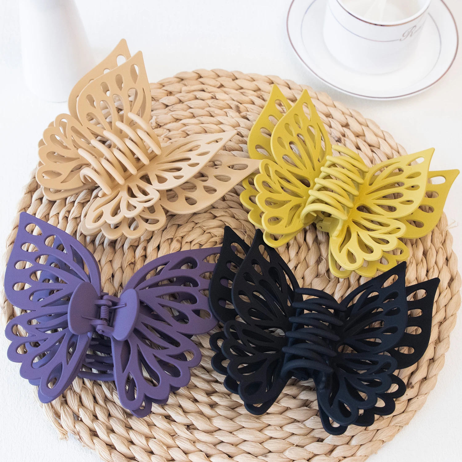 1PC Fashion Butterfly Hair Claws 5.3inch Large Hair Clips Claws Women Girls Hair Accessories