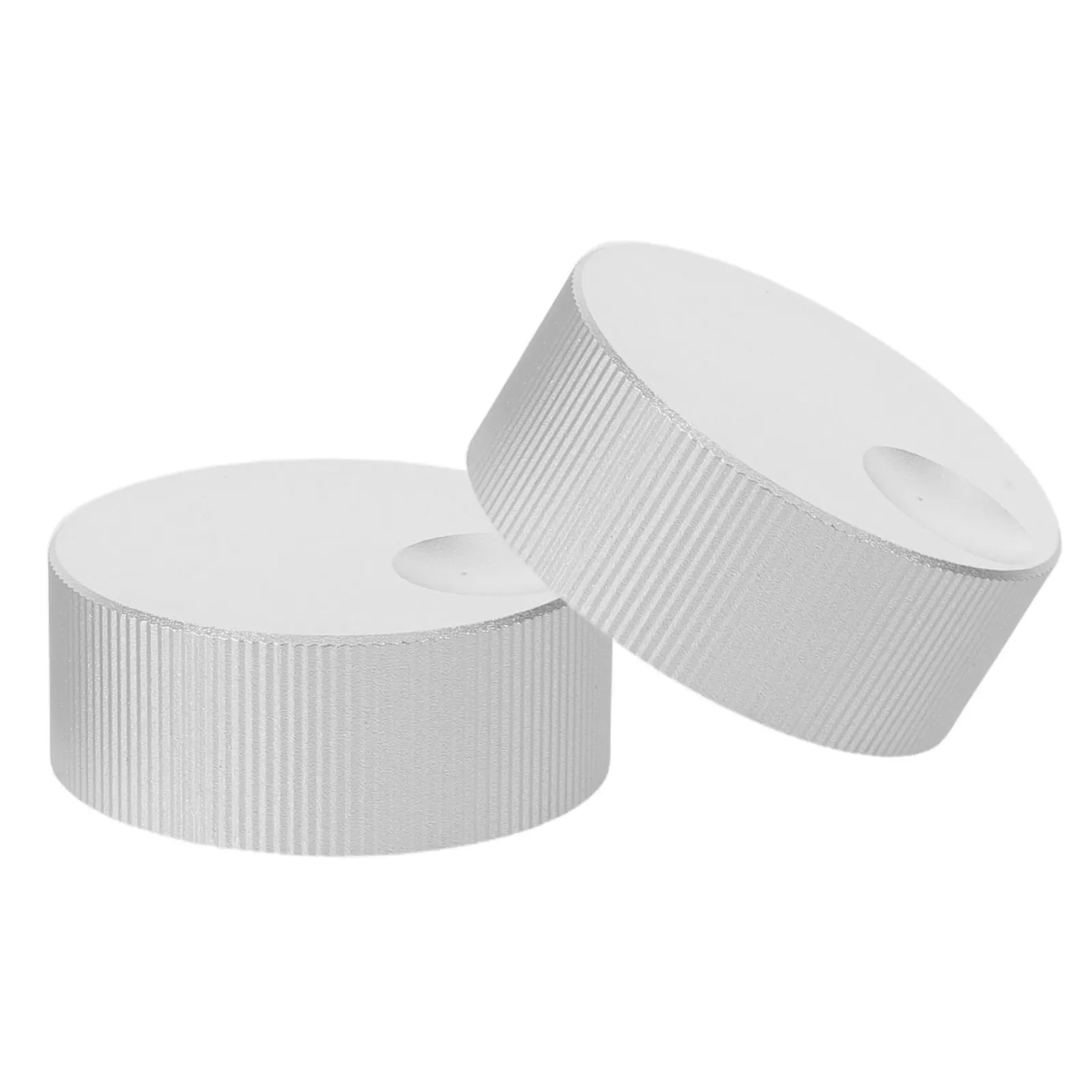 2Pcs Compact Aluminum Alloy Potentiometer Knob 32x13mm Smooth Rotary Control for Guitar Bass Audio Volume Management