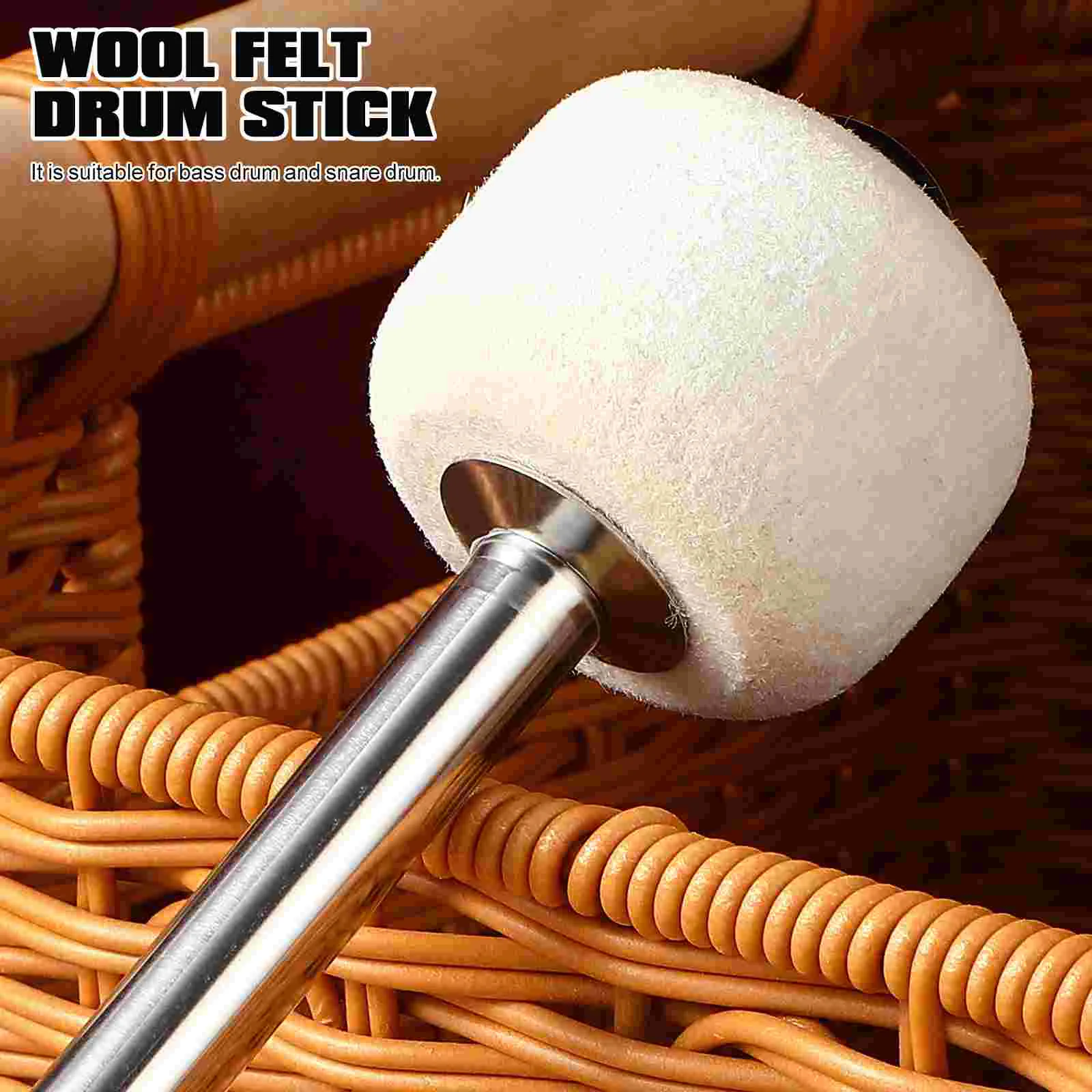 Percussion Instrument Bass Drum Accessories Musical Felt Mallets For Kids Adults Instrument Accessory Felt Head Drum Stick