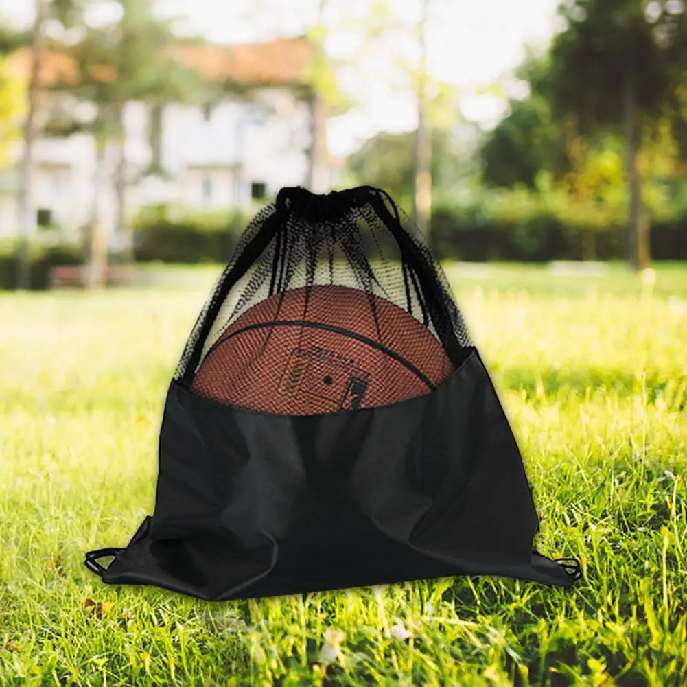 Portable Basketball Cover Mesh Bag Thicken Oxford Football Ball Black Outdoor Net Half Bags Swimming Backpack Storage Bag J9E4