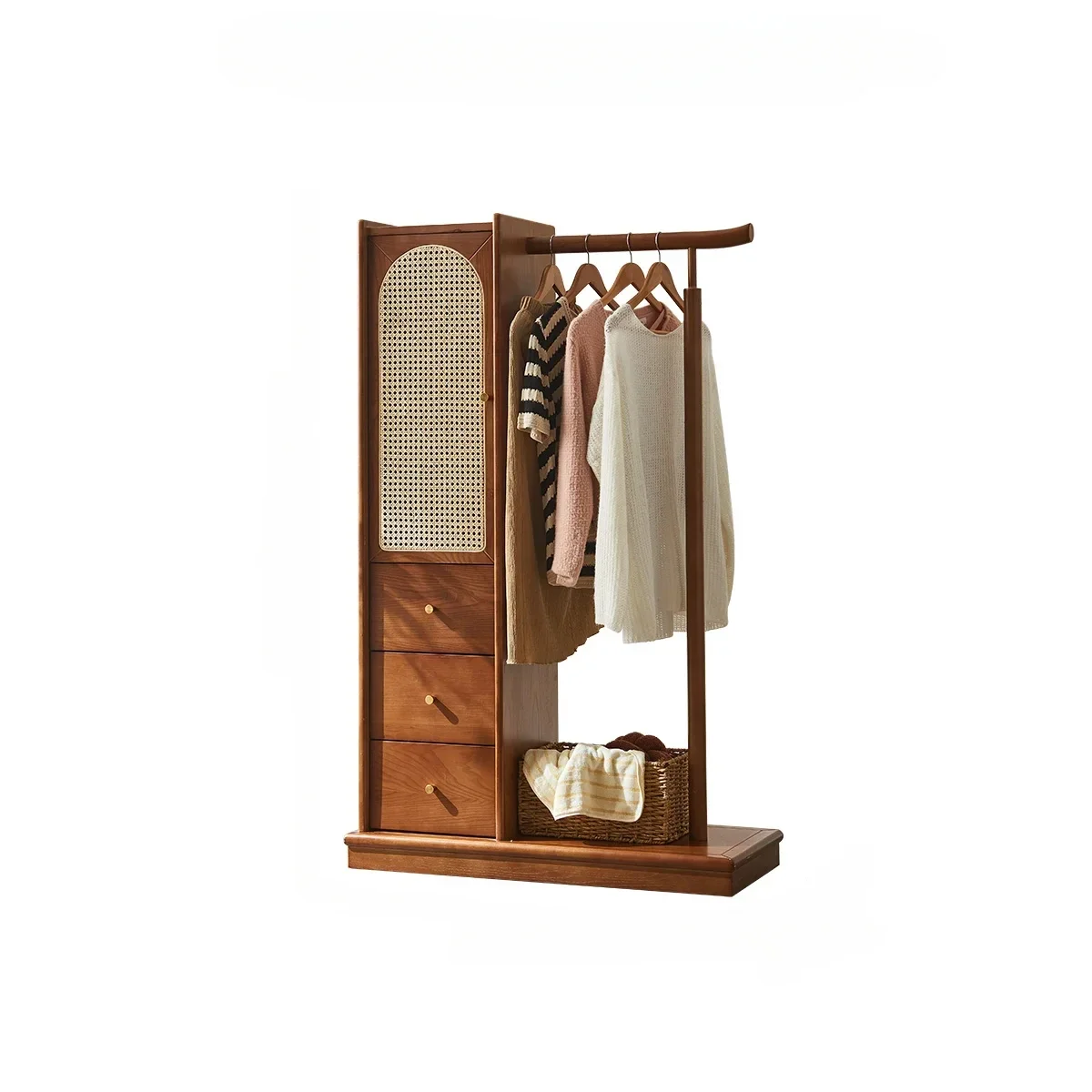 

Nordic coat rack, simple and multifunctional, modern floor standing clothes hanger,storage and storage cabinet for household use