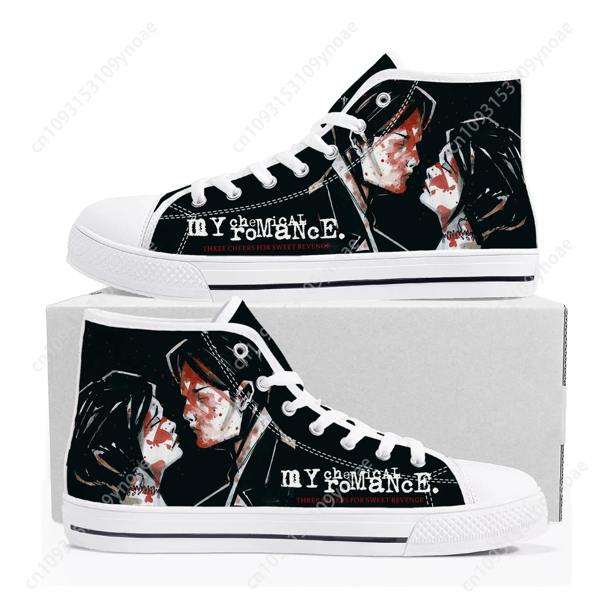 

My Chemical Romance Rock Band High Top High Quality Sneakers Mens Womens Teenager Canvas Sneaker Casual Couple Shoes Custom Shoe
