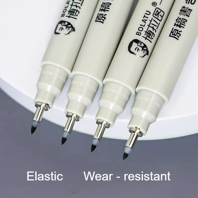 أقلام رسم BOLUTU رمادي داكن رمادي فاتح رمادي دافئ أقلام مخططة مقاومة للماء أقلام رسم فنية لون أسود رمادي