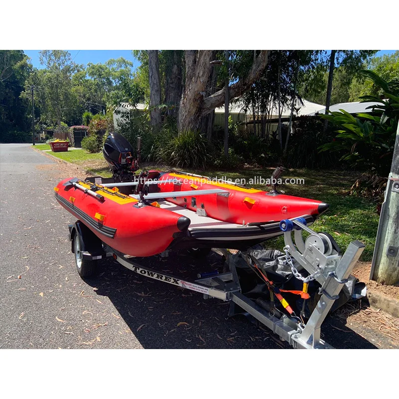 Popular Air Deck Inflatable Folding Catamaran Inflatable Boat Speed For Water Sports