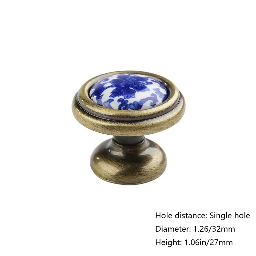 

76 мм/96 мм/128 мм керамические антикварные синие и белые модные мебельные ручки для ящиков, дверные ручки, ручки для комода, шкафа