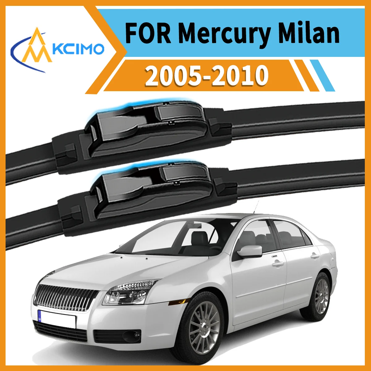 

Crystal Clear Every Drive 2-Pack Wiper Blades For Mercury Milan 2005-2010 All-Weather Reliability Reduced Noise Enhanced Safety