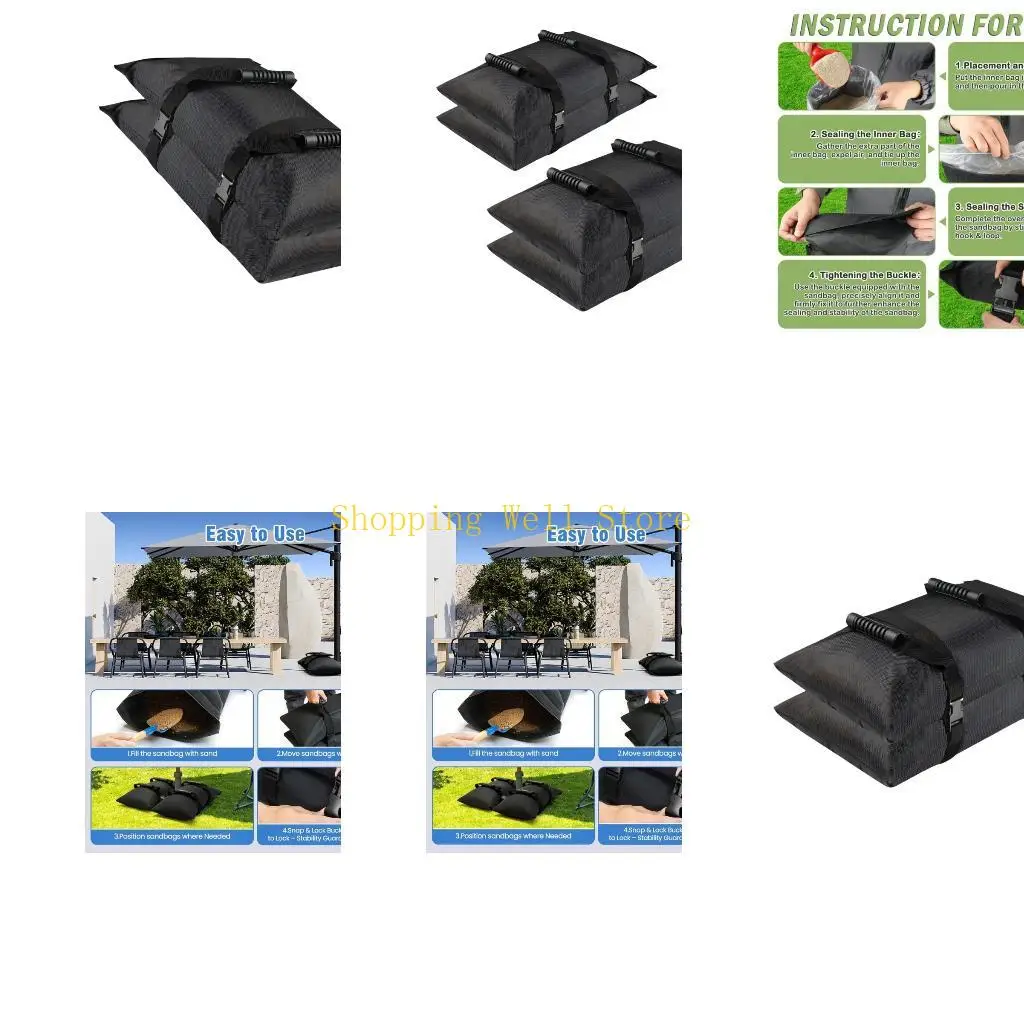 KX4B 2Pcs Weather Resistant Sand Bag Straight Sandbags for Cantilevers Replacement