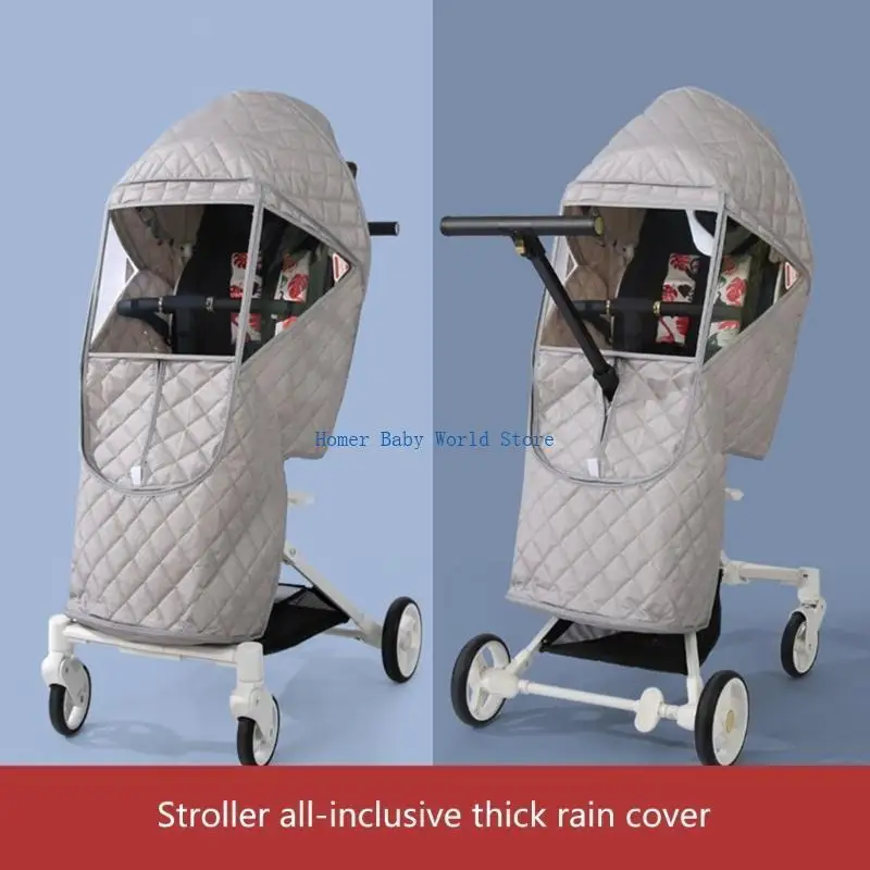 

B2QD Showerproof Rain Cover Convenient Baby Stroller Windproof Cape Reliable Cover