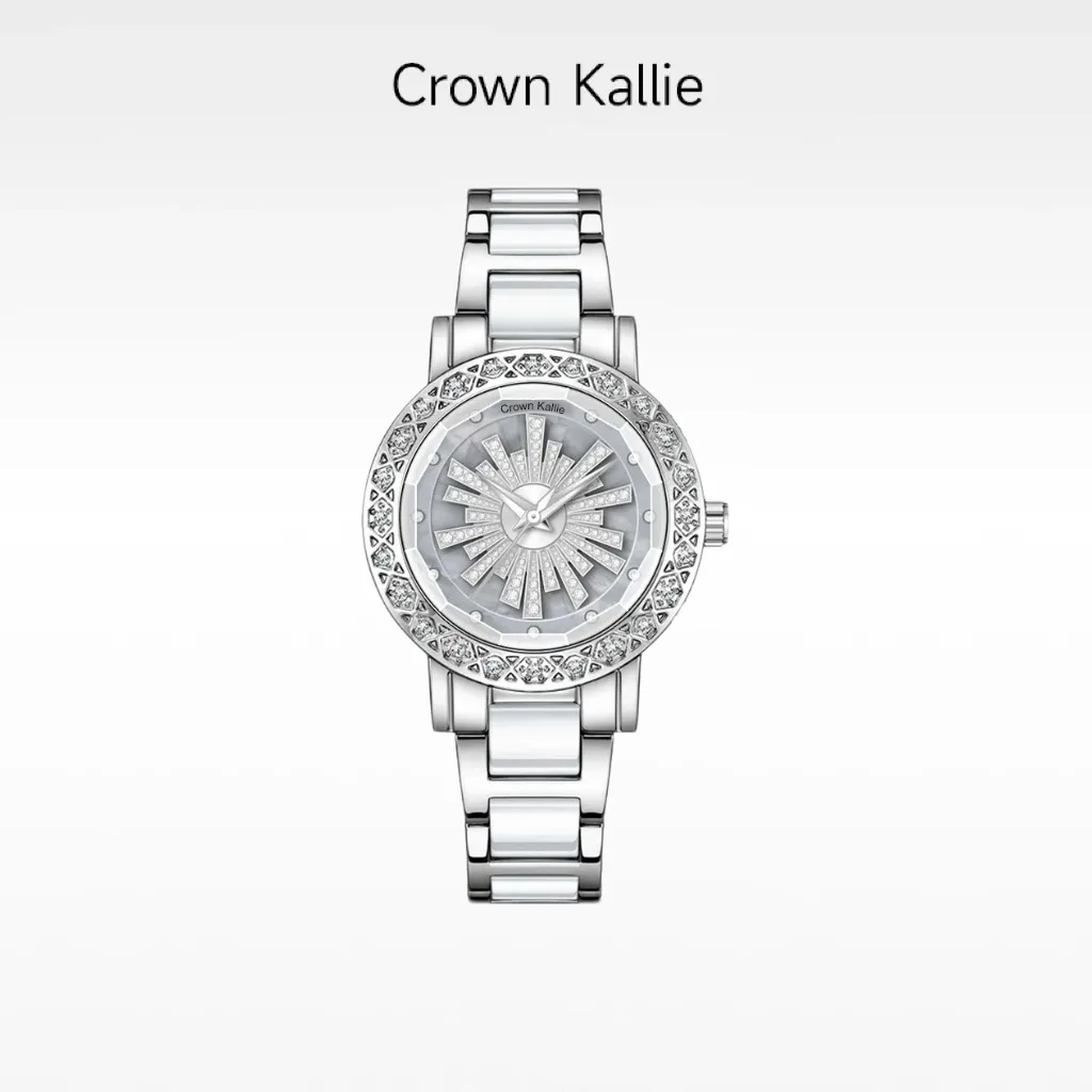 

Crown Kallie - Starry Sky Series Rotating Ice Flower White Beimu Fully Automatic Women's Watch CK8171