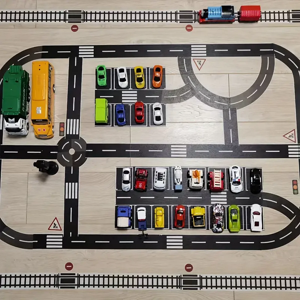 

Креативная транспортировочная железнодорожная дорога и бумажная лента, наклейки для скрапбукинга своими руками - малярная лента для автомобильных игр - 1,89 дюйма