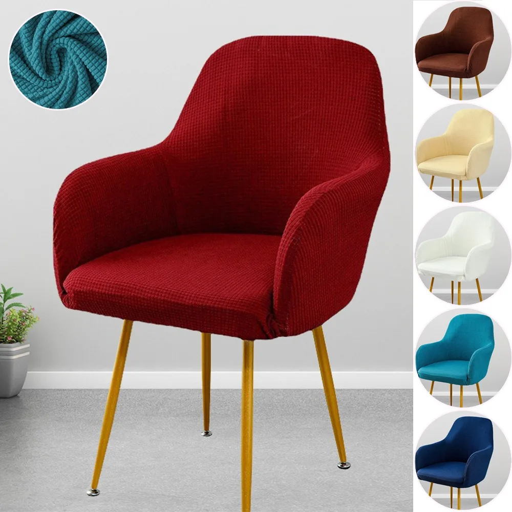 

Arc Chair Cover High Armrests European One-piece Chair Cover Simple Household Elastic Shaped Hone Dining Table Stool Cover Home