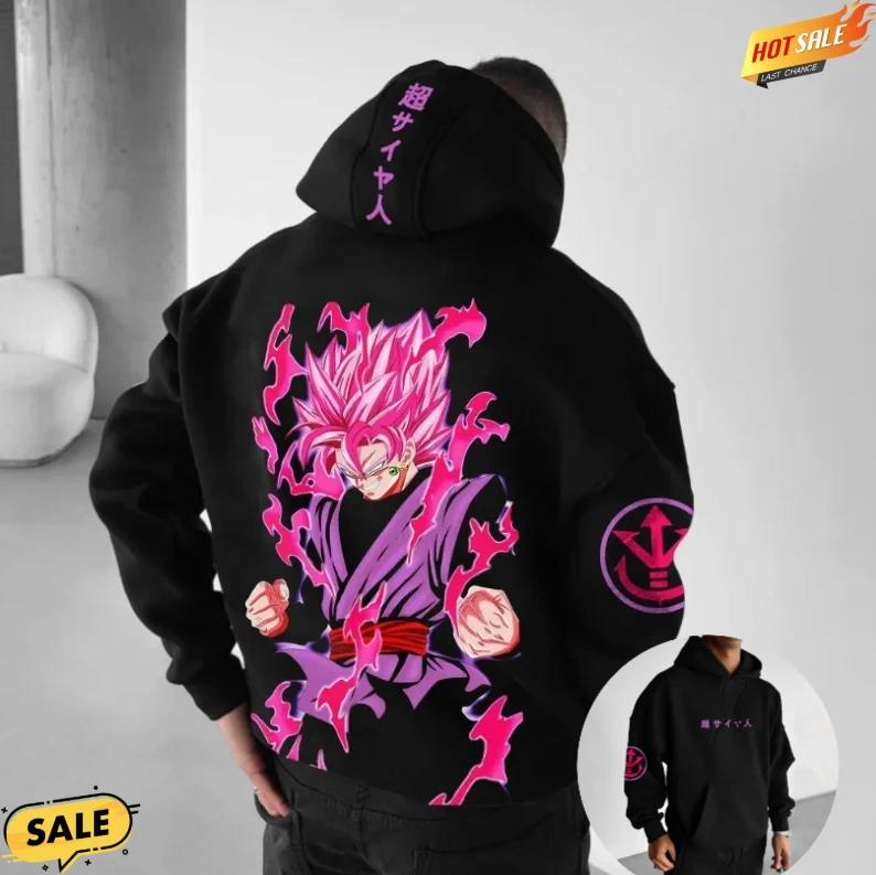 

Осень и зима анимационная графика Свободная повседневная толстовка с принтом Dragon Ball z Мужская уличная повседневная толстовка