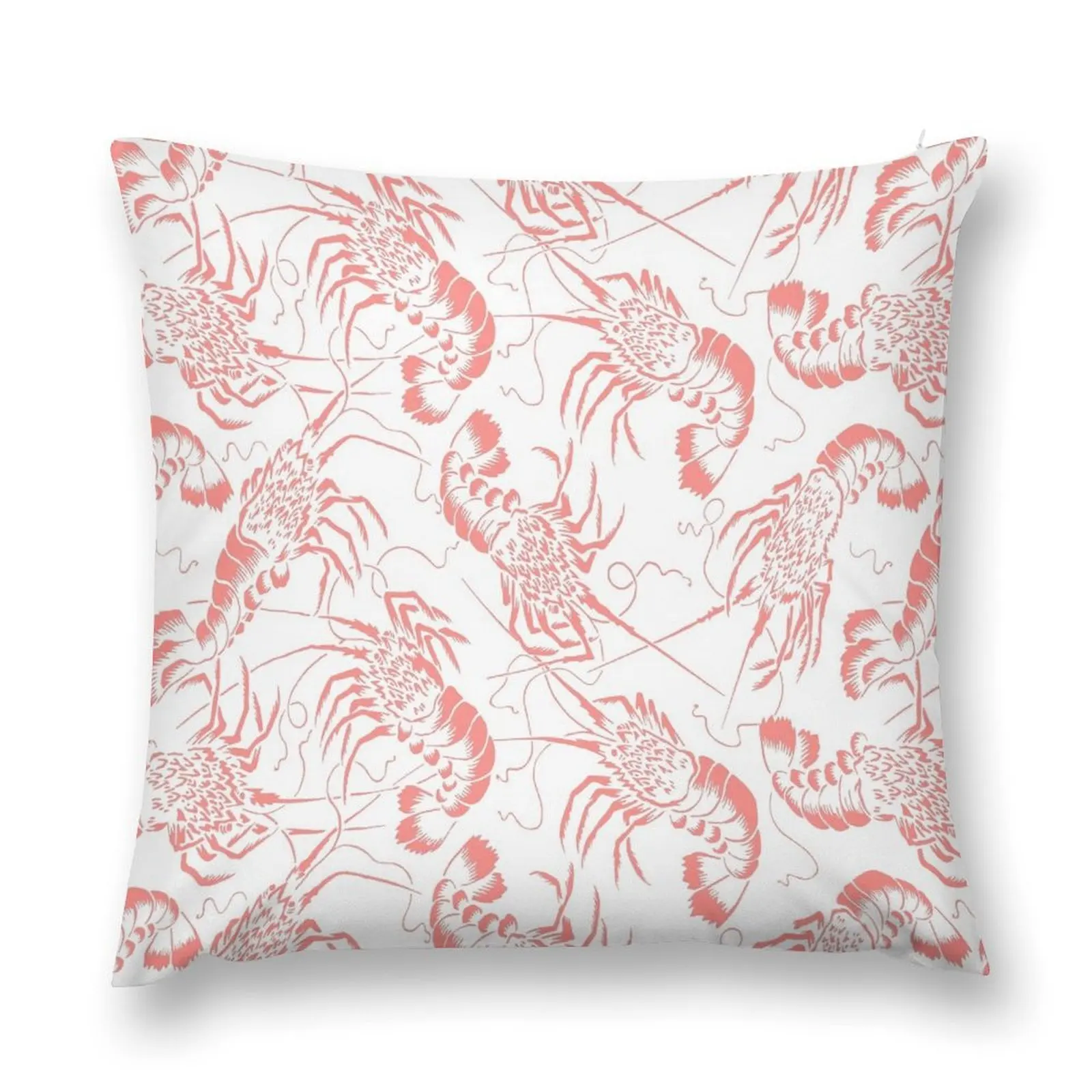 Prawn Shrimp Pattern Throw Pillow Throw Pillow Covers Pillow Case Christmas