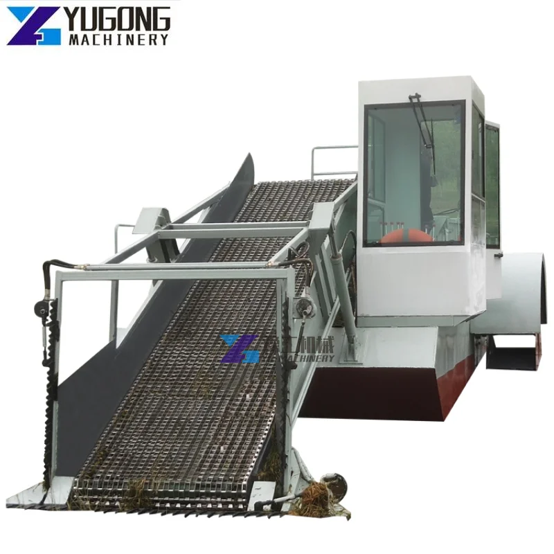 Automatic Aquatic Water Cabbage Cutting Machine River Cleaning Boat Water Grass Harvester Price