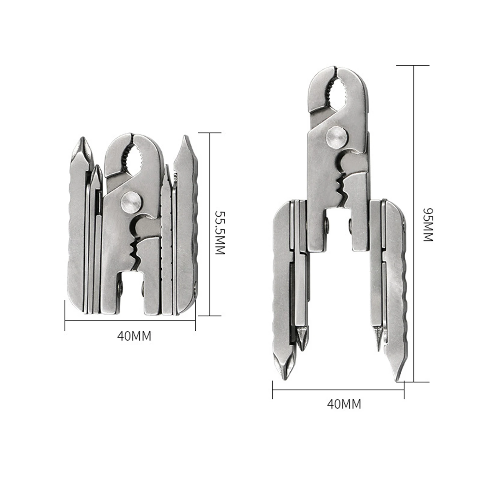 1PC Swiss EDC Tech Portable Pocket Mini 15 In 1 Folding Pliers Screwdriver Combination Kit Outdoor Multifunction Tool Gear