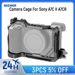 NEEWER A7C II A7CR Camera Cage, Aluminum Video Rig with QR Base Arca Type Anti Slip Compatible with Sony DJI RS Gimbal