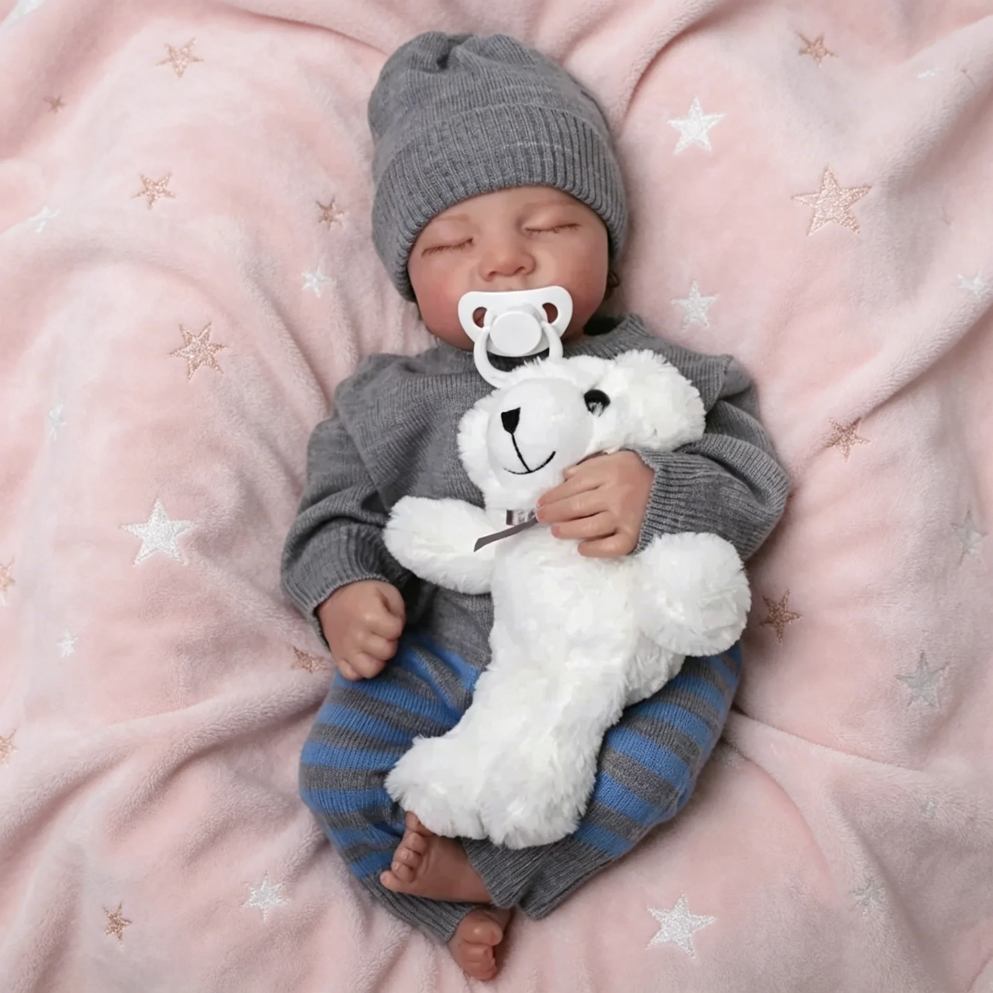 Reborn Baby Doll Silicone Realistic - 18-inch full silicone reborn doll, 46cm