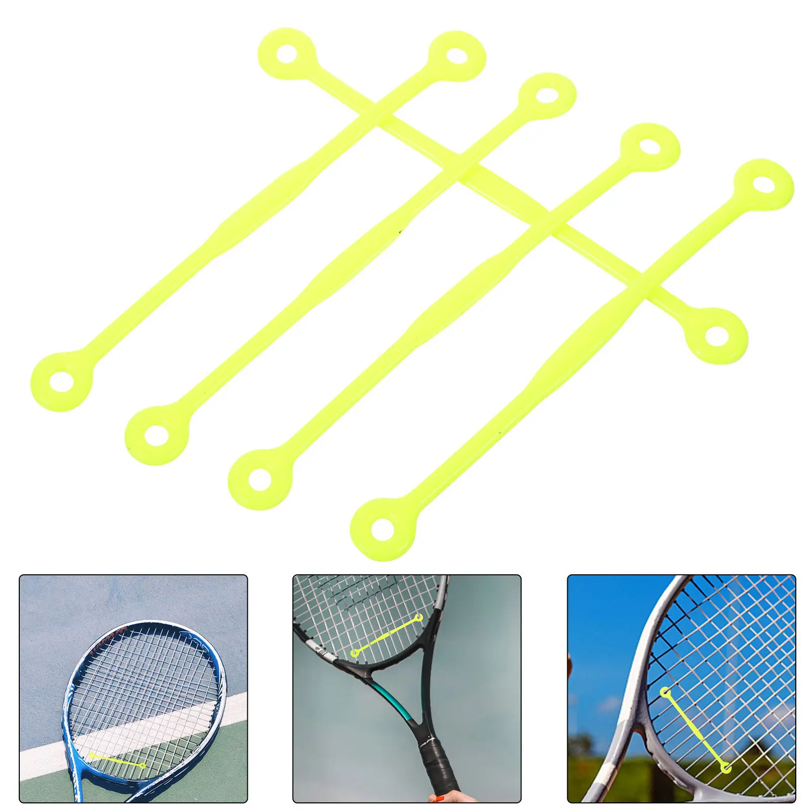 

5Pcs Tennis Racquet Dampener Silicone Shock Absorber Strip Lightweight Vibration Dampeners for Sports Tennis Racquet Dampeners