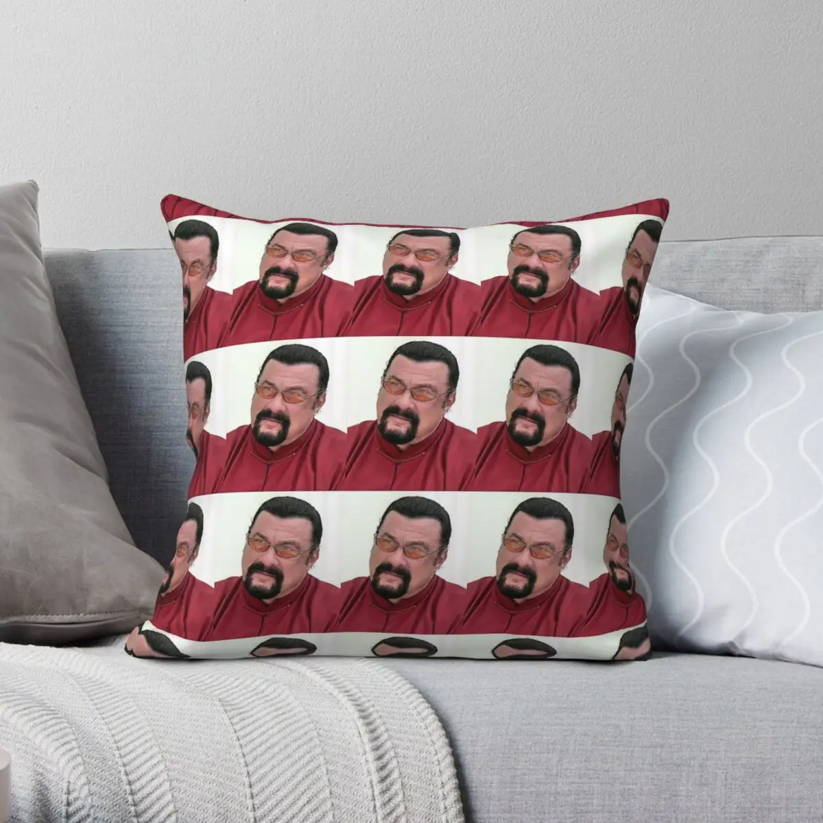 Steven Frederic Seagal Pillowcase Polyester Linen Velvet Pattern Zip Decorative Throw Pillow Case Room Cushion Cover