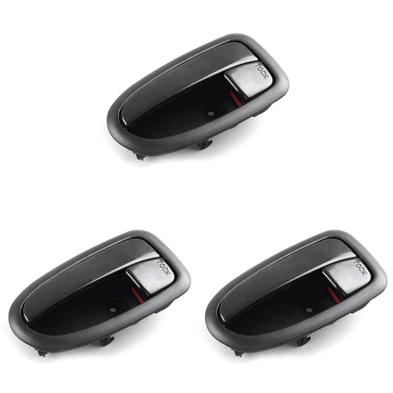 3X Car Black Interior Door Handle Catch For Hyundai Matrix Lavita 2001-2010 82610-17010 Left