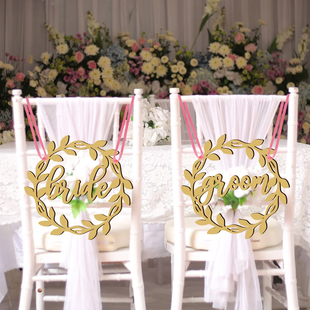 

Wedding Chair Decoration Bride Groom Signs Wood Rustic Reserved Seating Ceremony Reception Mr Mrs Sign Reusable Long Term