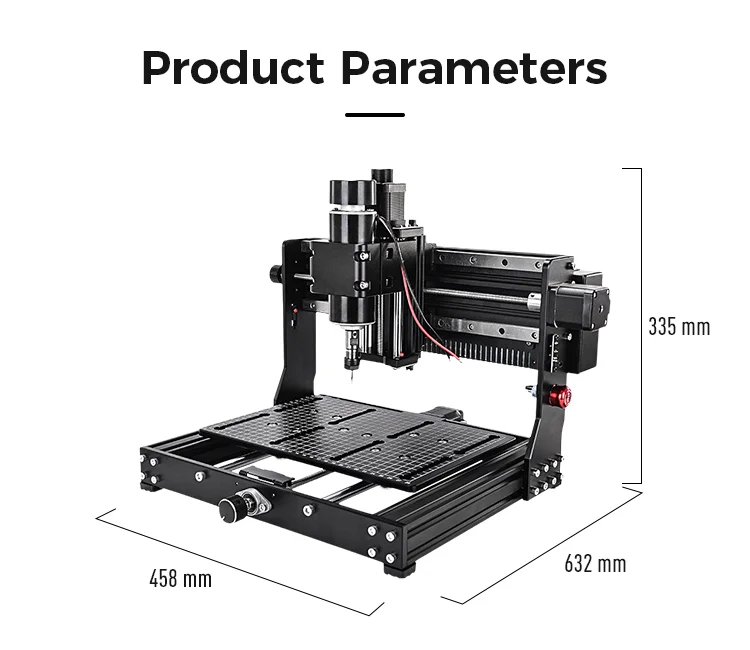 Hochpräziser 3020 Plus CNC-Holzfräser mit 500W-Spindel, GBRL-Steuerung, Linearführung, Gravur-, Fräs- und Schneidemaschine für Metall – Detail 8