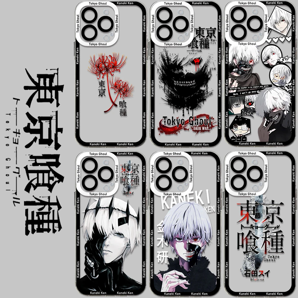 Japan Anime Tokyo Ghoul Kaneki Ken Phone Case For iPhone 15 14 13 12 11 Mini Pro Max X XR 6S 6 7 8 Plus SE20 Transparent Cover