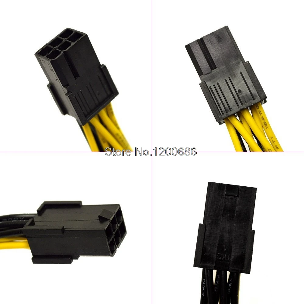 PCI Express Power Y-Splitter Cable 6-Pin Female to 2x 6-Pin Male