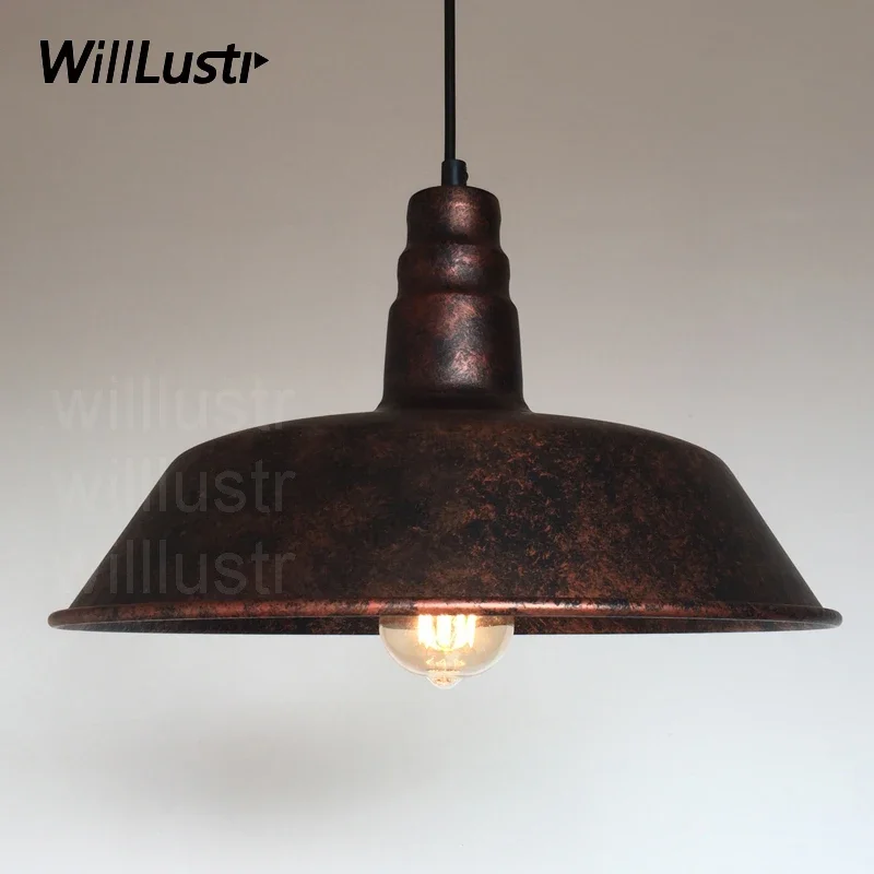 

Rust Iron Pendant Lamp Loft Hotel Bar Cafe Restaurant Dining Room Vintage Suspension Light Hanging Ceiling Chandelier