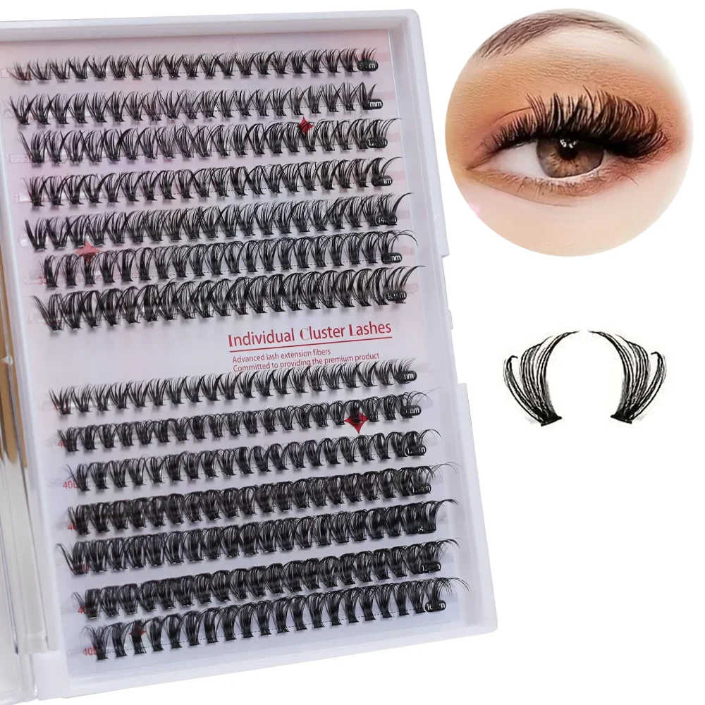 

280 eyelash clusters - Reusable natural appearance of personal eyelashes, DIY eyelash clusters, soft and comfortable Press ons