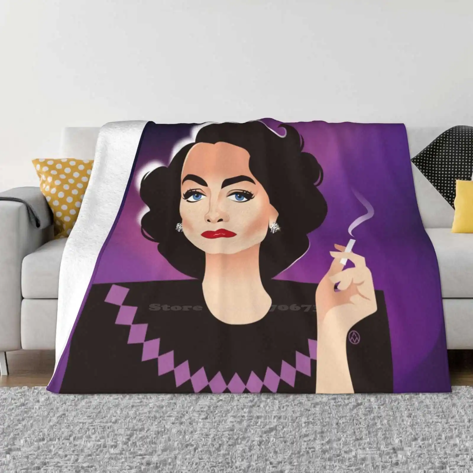 Humoresque Trend Style Funny Fashion Soft Throw Blanket Joan Crawford Helen Wright Humoresque Classic Movie Icon Alejandro