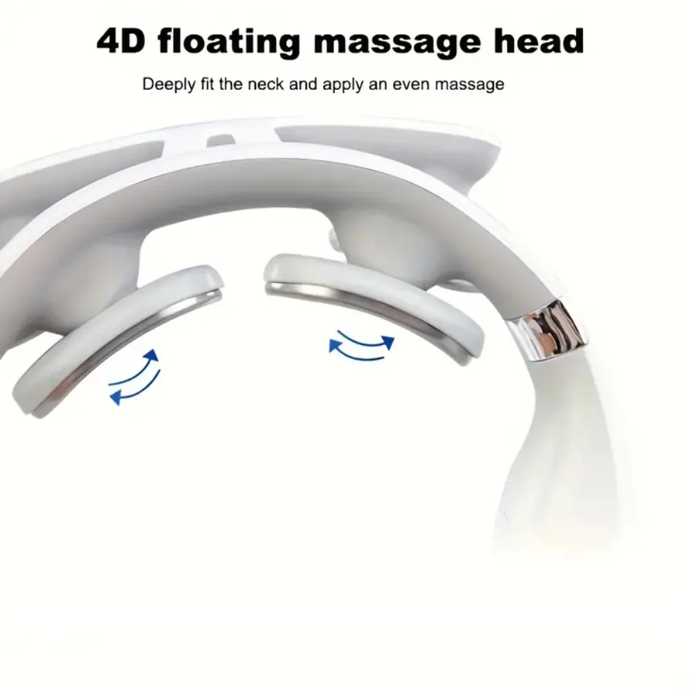 Hot Compress Kneading Neck Massager with 4 Massage Heads - Electric Deep Tissue Massager for Neck - Holiday Gift for family image 2