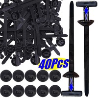 1-40Pcs Carabiner Nylon Universal Tie Buckle Auto Fastener Screw Replacement Clip for Fender Trunk Engine Guard Auto Accessories