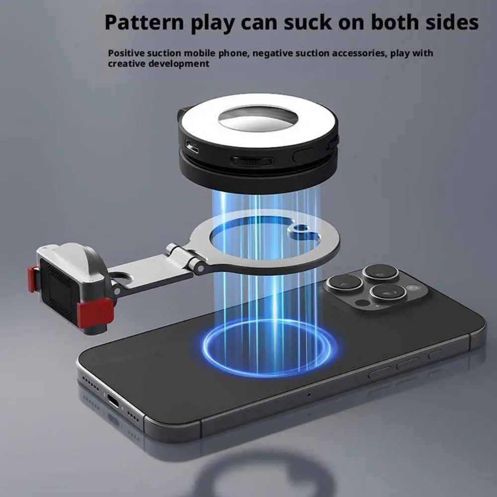 コールドシューカメラマウントホルダー、DJIアクションカメラ用三脚マウント、マグセーフ磁気ホットシューカメラアダプター（1/4インチネジ穴付き）