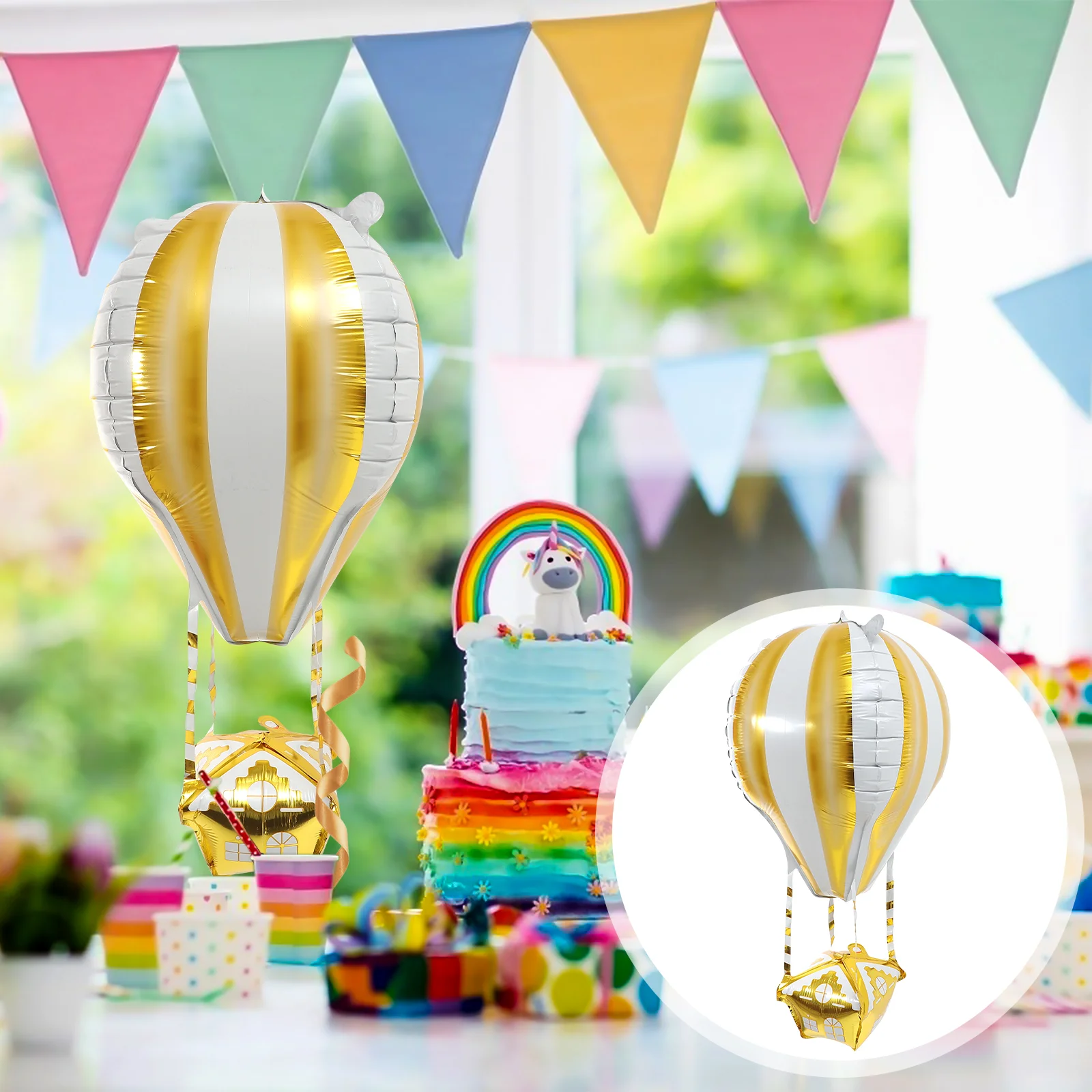 

4 Pcs Balloons Assorted Colors Hot Air Birthday Supply Household Aluminum Foil Child Children Party