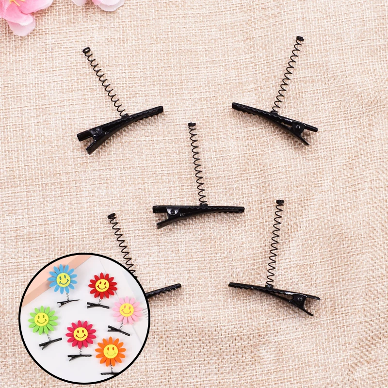 10Pcs DIY Creative Headwear With Spring Accessories Cute Shake Hair Clips Headwear DIY Tools For Women Girls