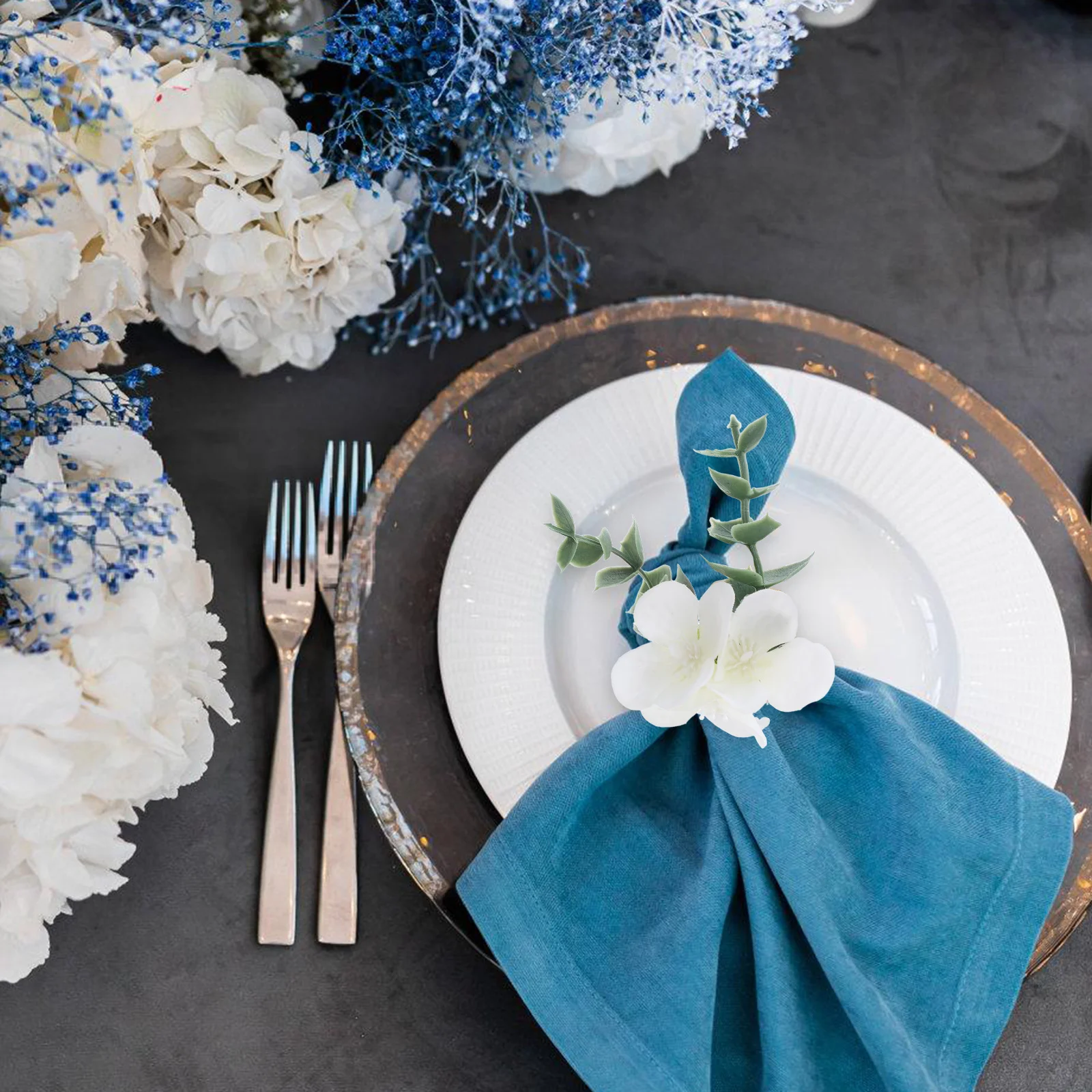 

Eucalyptus Napkin Ring Floral Serviette Buckles Farmhouse Wedding Decor Rings Leaf Napkins Flower Banquet Holders