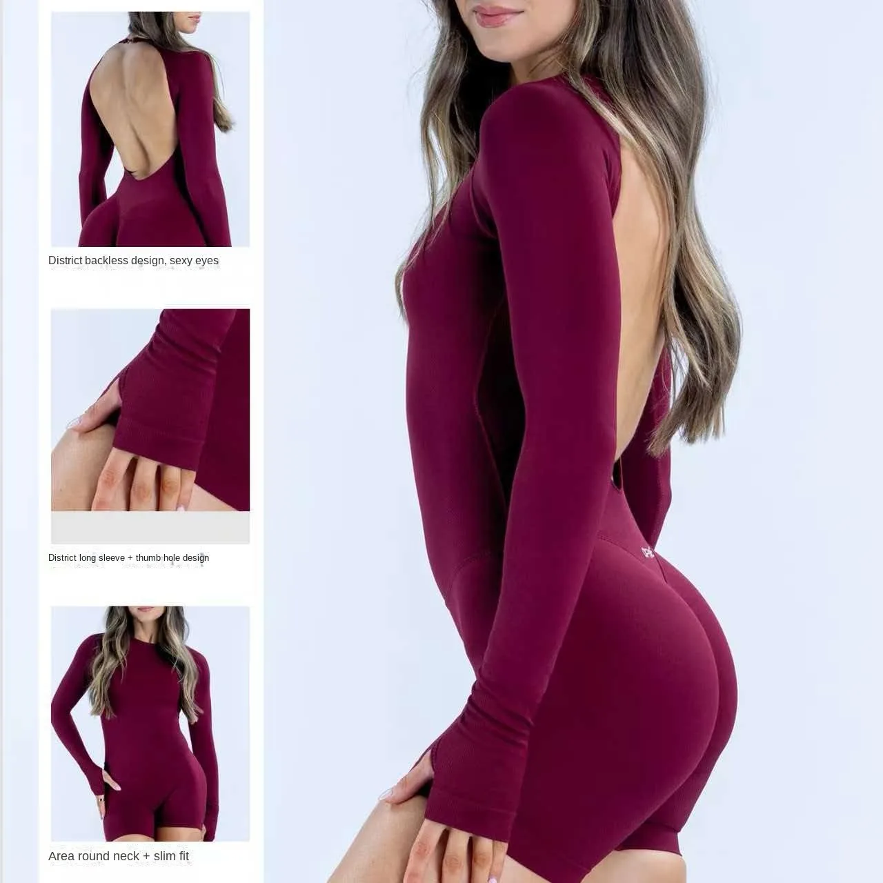 DF-LOgo2026 new modeWomen’s Short-Sleeve Bodysuit Backless Fitness Set Yoga T-Shirt Jumpsuit Sportswear Backless Workout Apparel